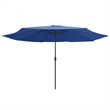 vidaXL Large Collapsible Garden Parasol in Azure Blue