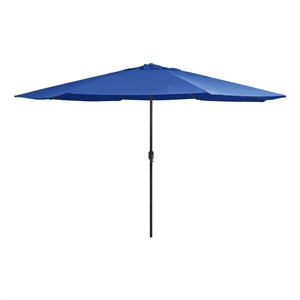 vidaXL Large Collapsible Garden Parasol in Azure Blue