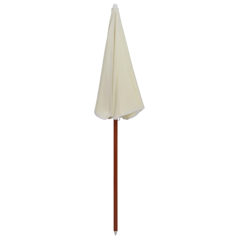 vidaXL Large Collapsible Garden Parasol in Sand