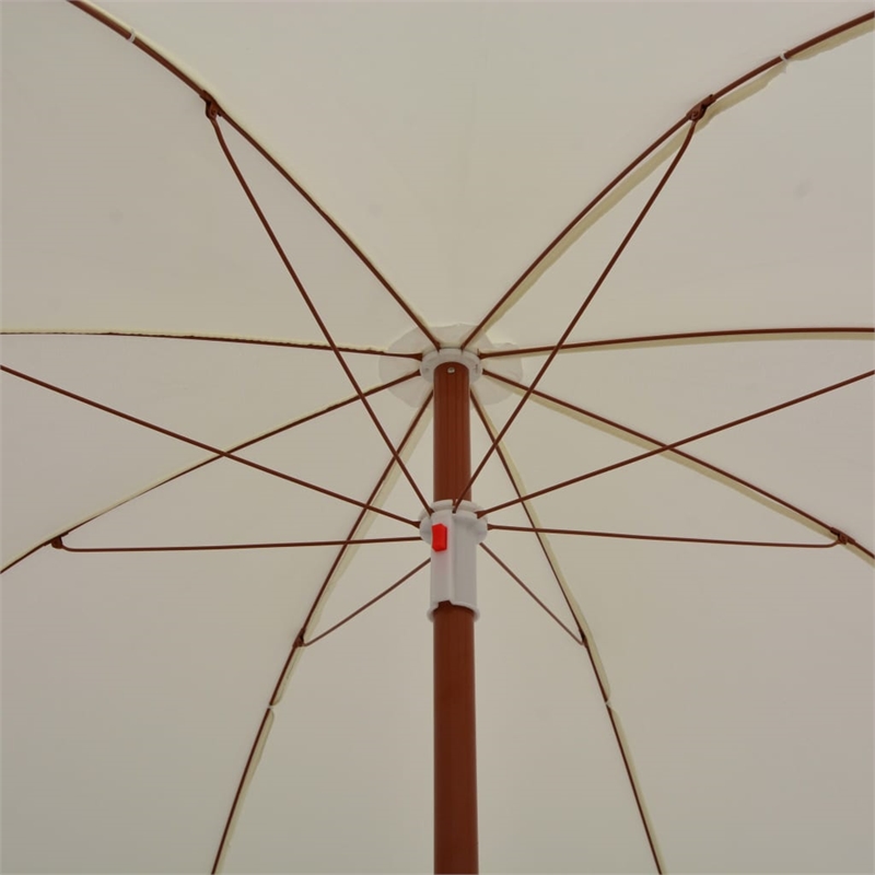 vidaXL Large Collapsible Garden Parasol in Sand