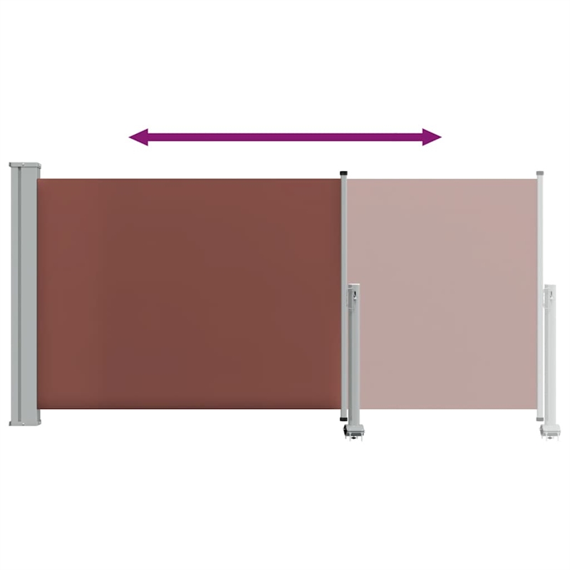 vidaXL Side Awning in Brown