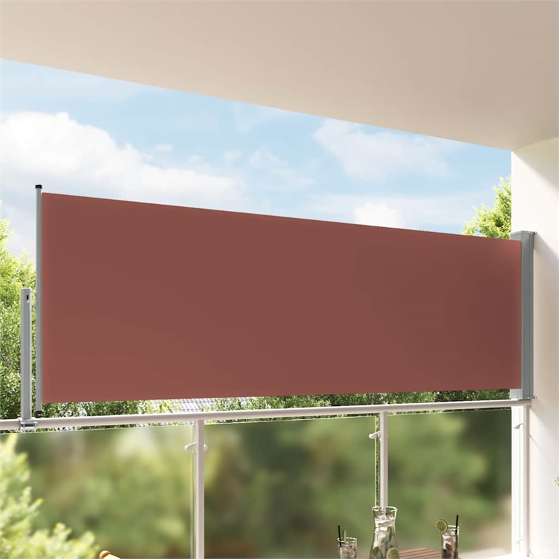 vidaXL Side Awning in Brown
