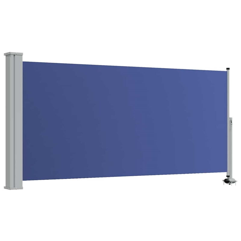 vidaXL Side Awning with PU Coating in Blue