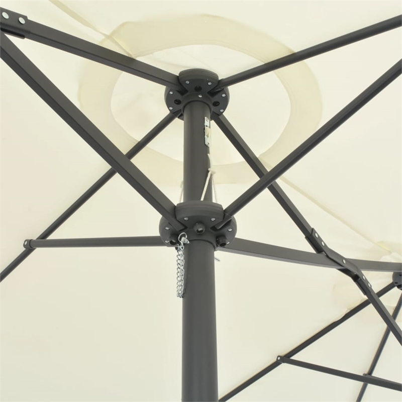 vidaXL Extra Large Collapsible Parasol in Sand