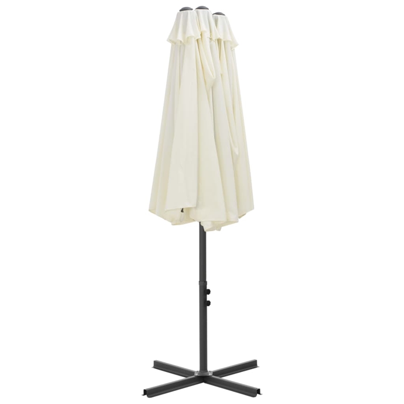 vidaXL Extra Large Collapsible Parasol in Sand