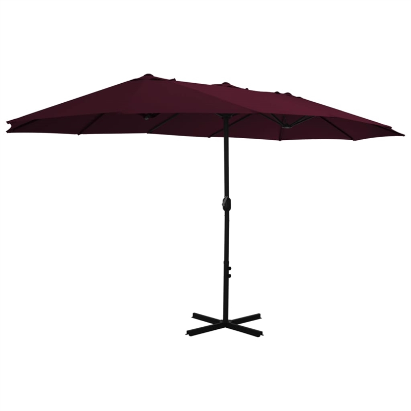 vidaXL Extra Large Garden Parasol in Bordeaux Red
