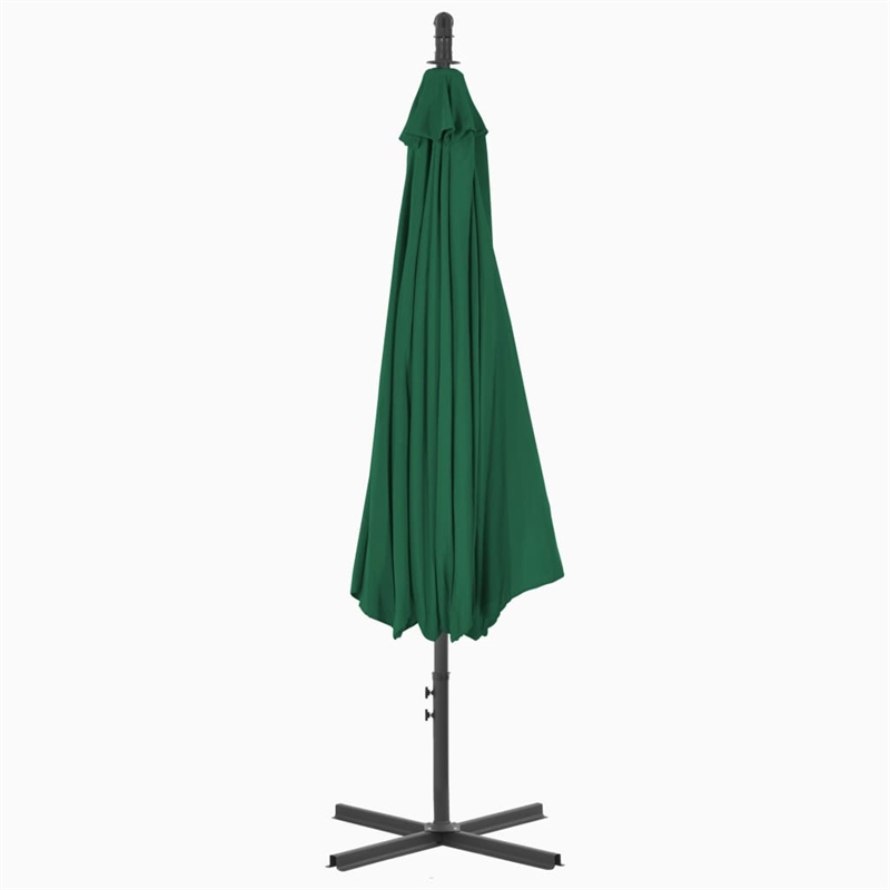 vidaXL Large Tiltable Cantilever Garden Parasol in Green