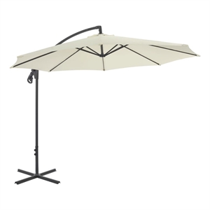 vidaXL Large Cantilever Garden Parasol in Sand