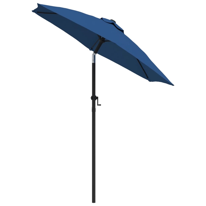 vidaXL Medium Garden Parasol in Blue and Dark Grey