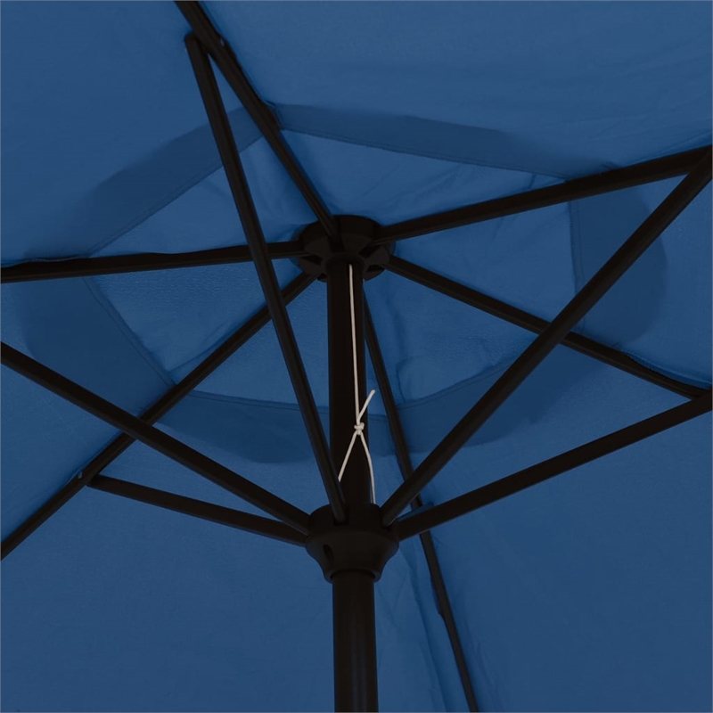 vidaXL Medium Garden Parasol in Blue and Dark Grey