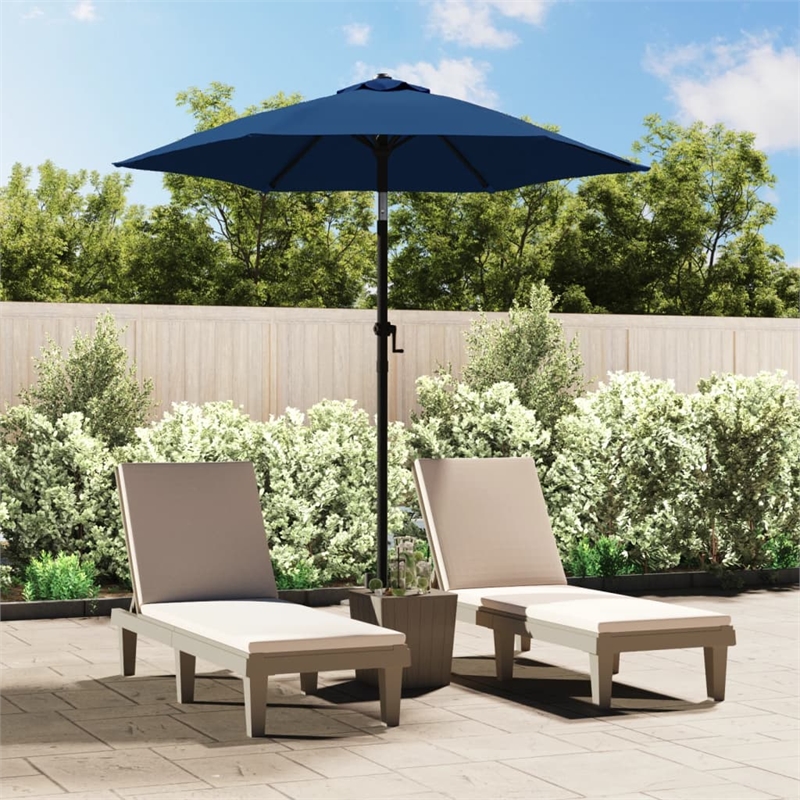 vidaXL Medium Garden Parasol in Blue and Dark Grey