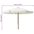 vidaXL Garden Parasol in Sand White