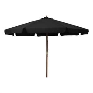 vidaXL Large Laminated Bamboo Garden Parasol in Black
