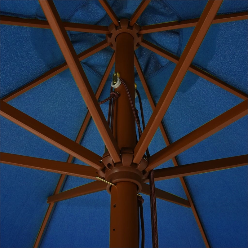 vidaXL Large Laminated Bamboo Garden Parasol in Azure