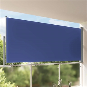 vidaXL 63 in x 118&quot Side Awning with PU Coating in Blue