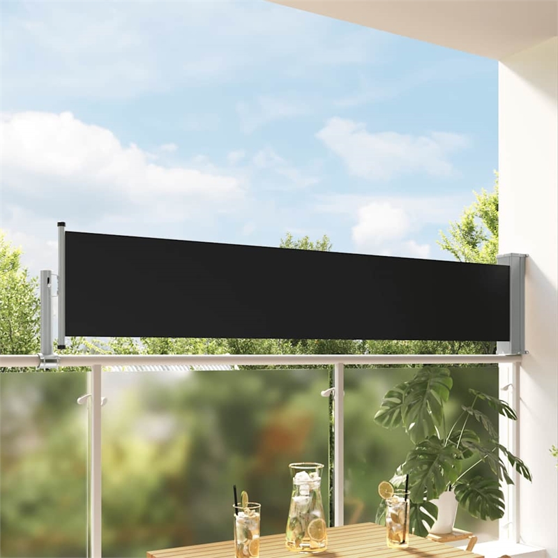 vidaXL Side Awning in Black