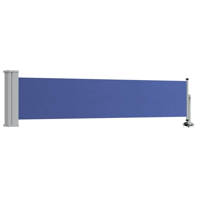 vidaXL Side Awning in Blue and Grey