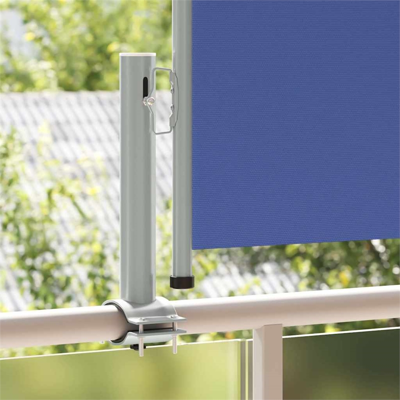 vidaXL Side Awning in Blue and Grey