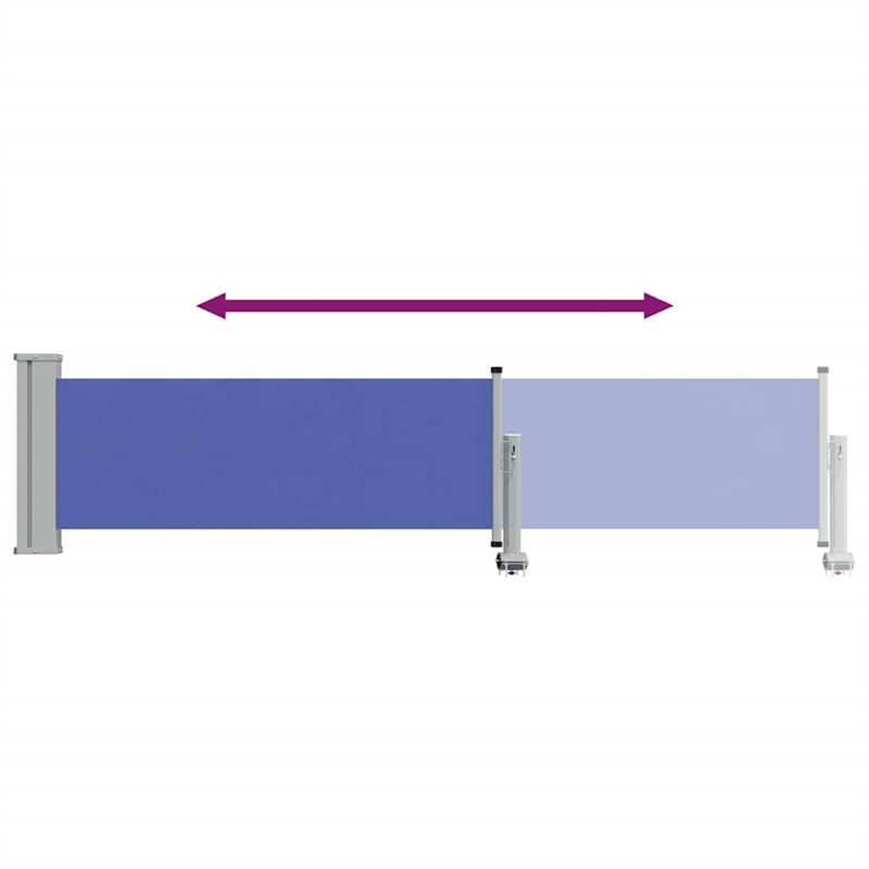 vidaXL Side Awning in Blue and Grey