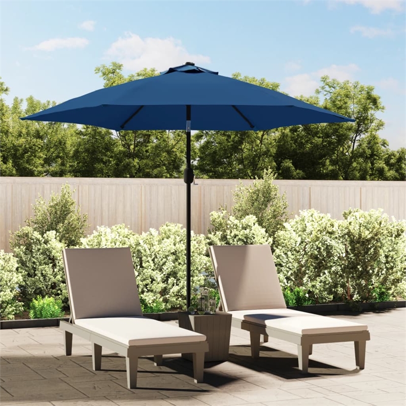 vidaXL 9.8 ft Diameter Tiltable Garden Parasol in Azure