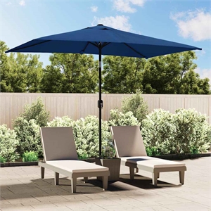 vidaXL 118.1x78.7&quot Tiltable Garden Parasol in Azure