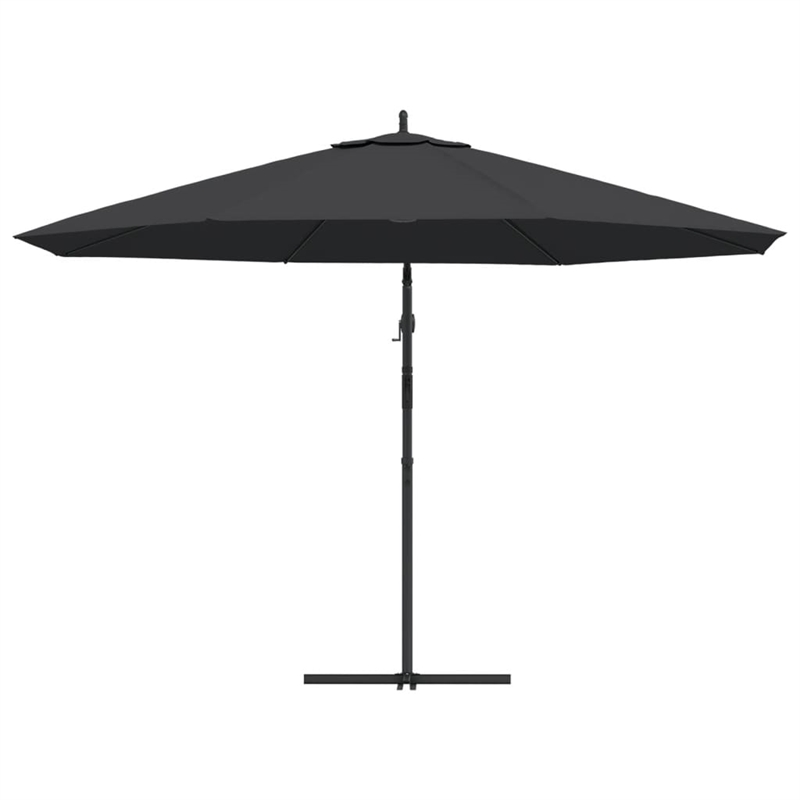 vidaXL Large Tiltable Cantilever Garden Parasol in Black