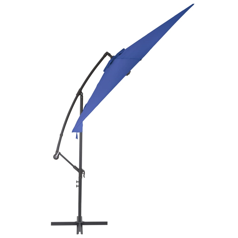 vidaXL Large Tiltable Cantilever Garden Parasol in Blue