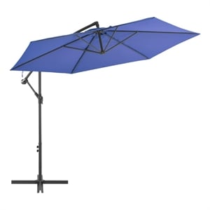 vidaXL Large Tiltable Cantilever Garden Parasol in Blue