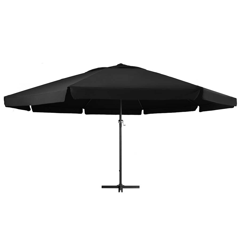 vidaXL Garden Parasol with PA Coating in Black