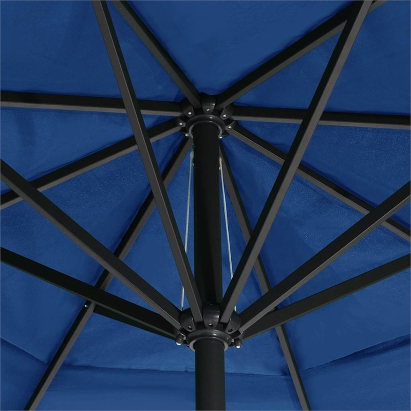 vidaXL Garden Parasol with PA Coating in Azure Blue