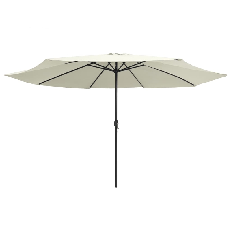 vidaXL Large Garden Parasol in Sand White