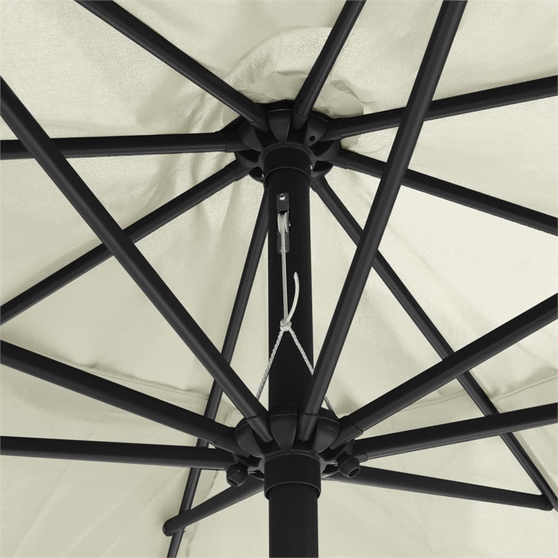 vidaXL Large Garden Parasol in Sand White