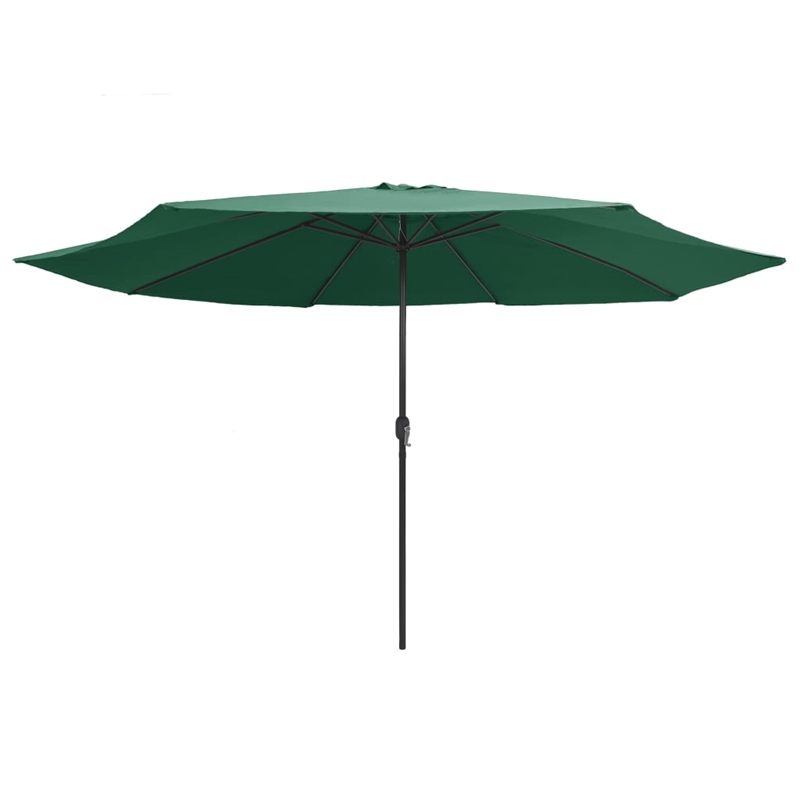 vidaXL Large Tiltable Garden Parasol in Green