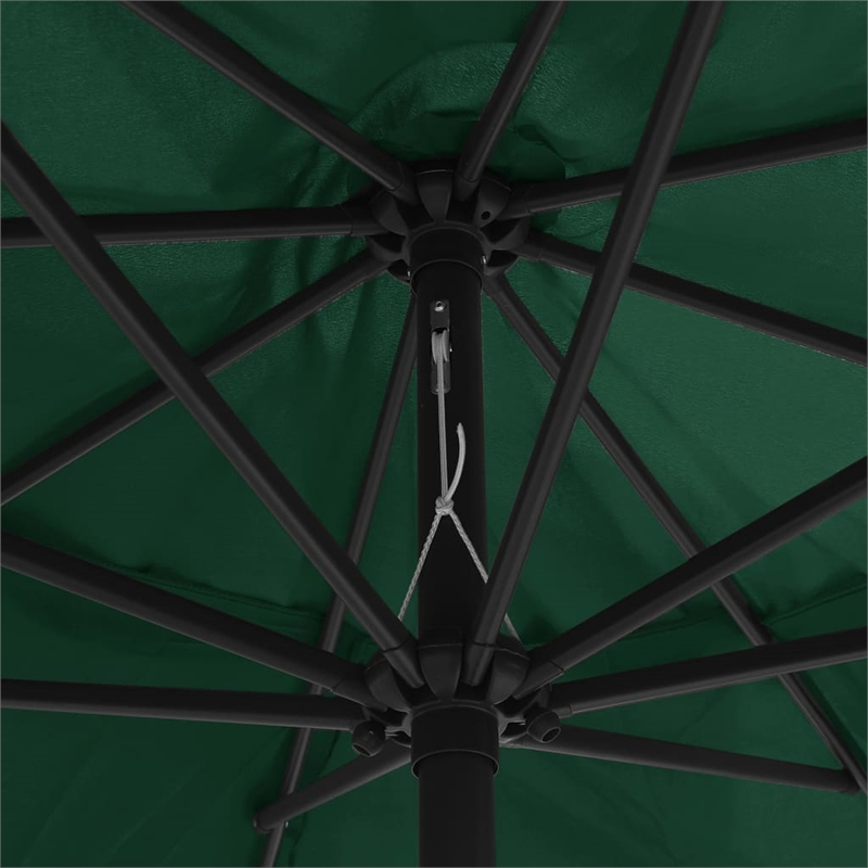 vidaXL Large Tiltable Garden Parasol in Green