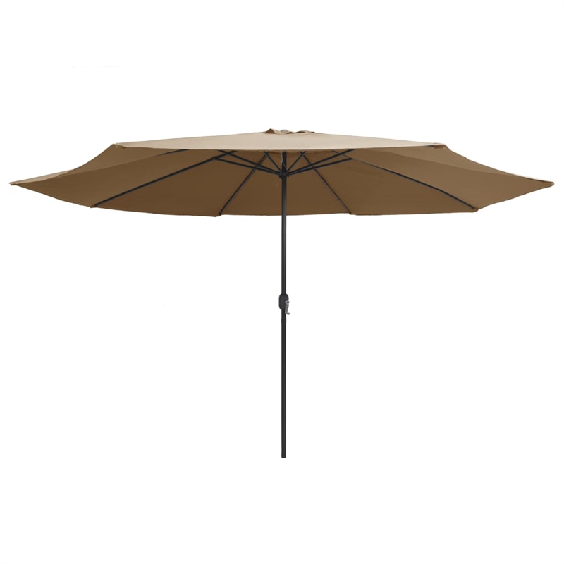vidaXL Large Garden Parasol in Taupe