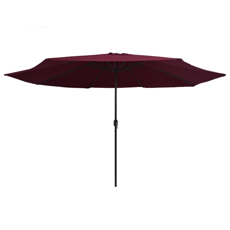 vidaXL Medium Foldable Garden Parasol in Bordeaux Red