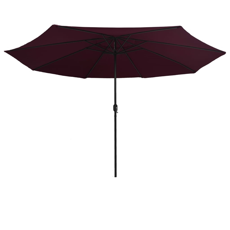 vidaXL Medium Foldable Garden Parasol in Bordeaux Red