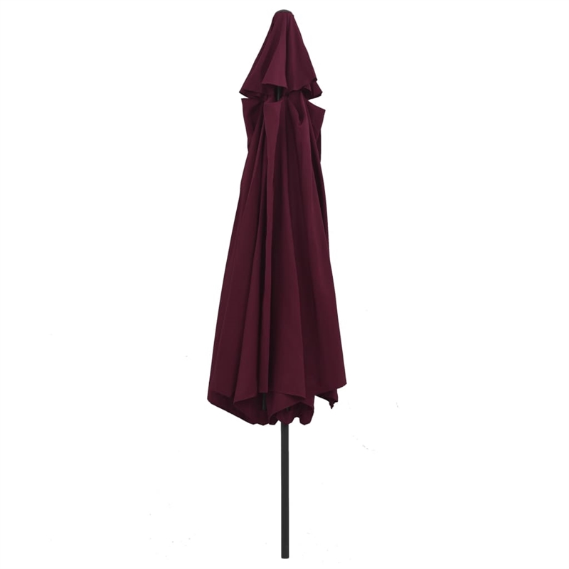 vidaXL Medium Foldable Garden Parasol in Bordeaux Red