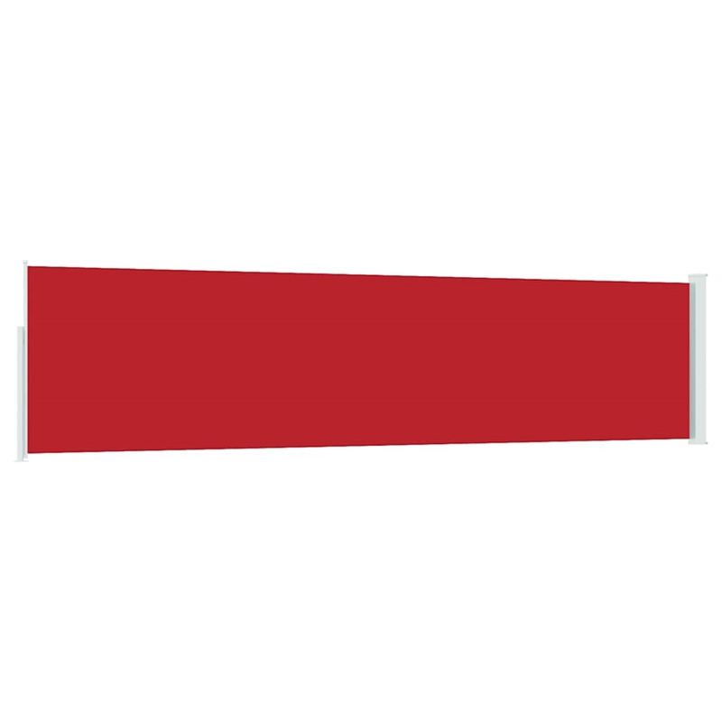 vidaXL Side Awning with PU Coating and Powder Coated Steel in Red