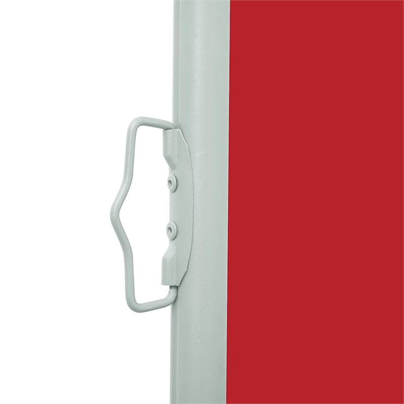 vidaXL Side Awning with PU Coating and Powder Coated Steel in Red