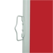 vidaXL Side Awning with PU Coating and Powder Coated Steel in Red