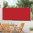 vidaXL Side Awning with PU Coating and Powder Coated Steel in Red