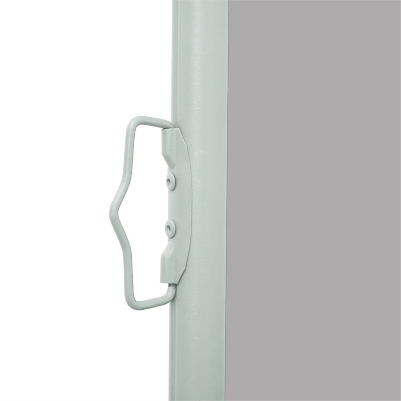vidaXL Fabric/Powder-Coated Steel Frame Retractable Side Awning in Gray
