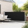 vidaXL Medium Side Awning Black