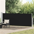 vidaXL Medium Side Awning Black