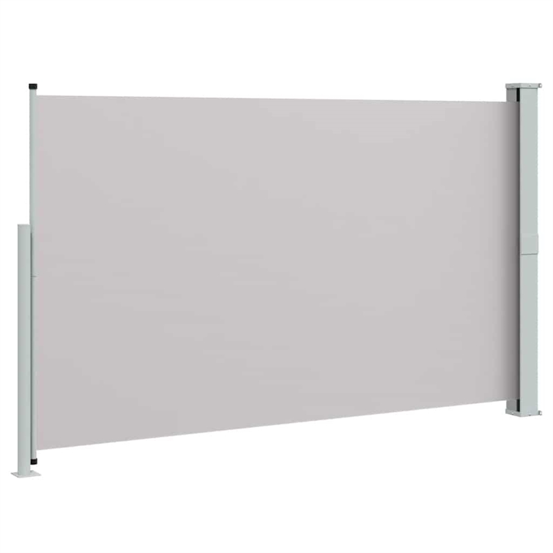 vidaXL Side Awning with Powder-Coated Steel in Grey