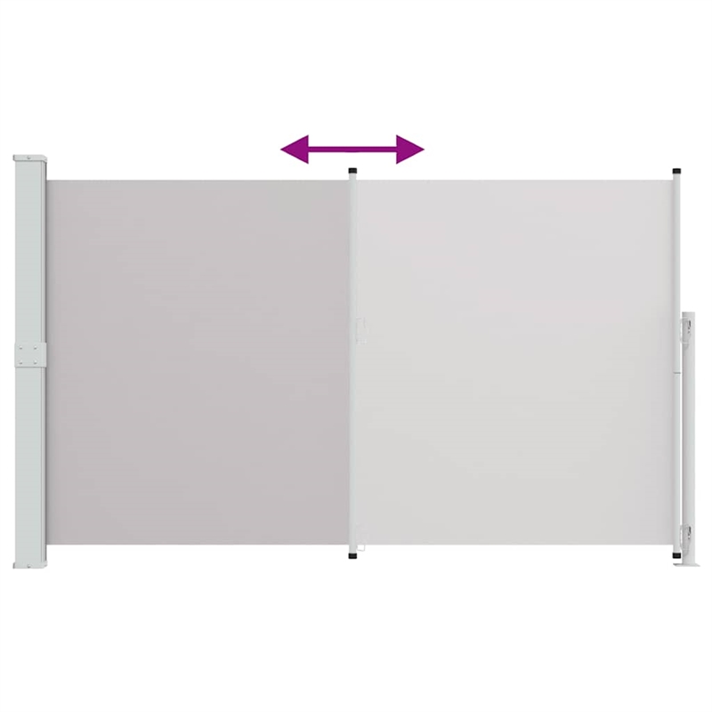 vidaXL Side Awning with Powder-Coated Steel in Grey