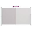 vidaXL Side Awning with Powder-Coated Steel in Grey