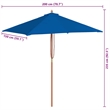 vidaXL Collapsible Garden Parasol in Blue