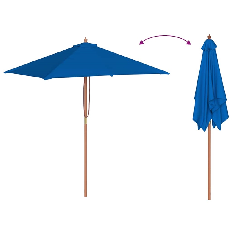 vidaXL Collapsible Garden Parasol in Blue